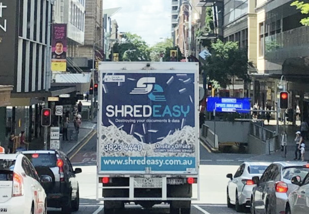 Shred Easy service truck for secure document shredding and data destruction in Brisbane